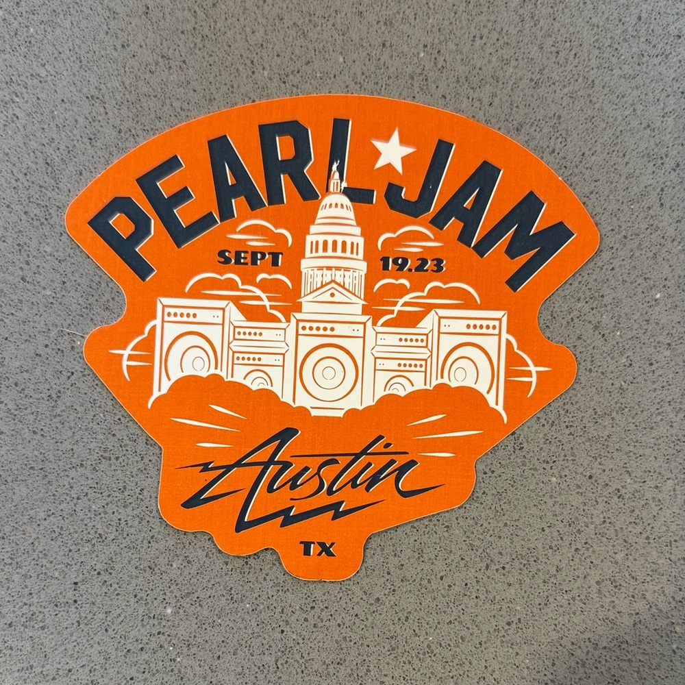 Pearl Jam Austin 9/19/2023 Concert Sticker